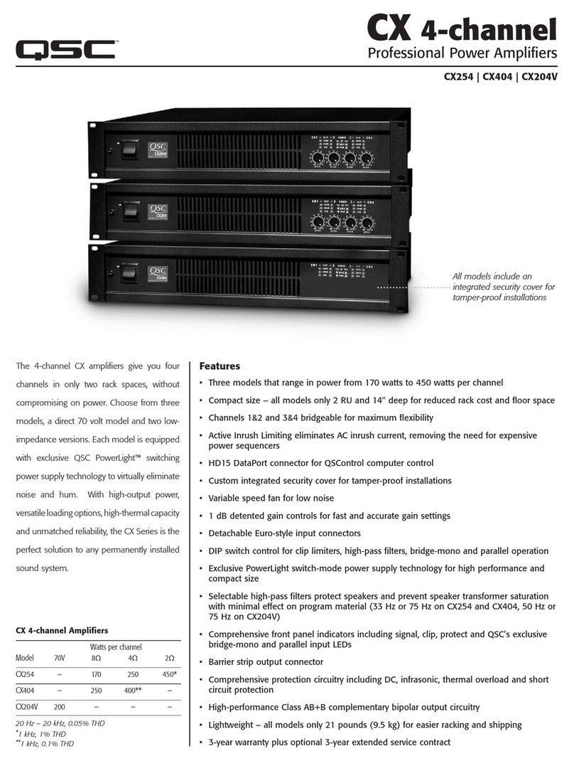 QSC CX254 User manual
