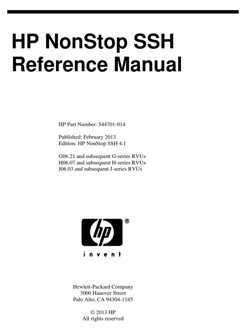 HP NonStop SSH 544701-014 User manual HP NonStop SSH 544701-014 User manual