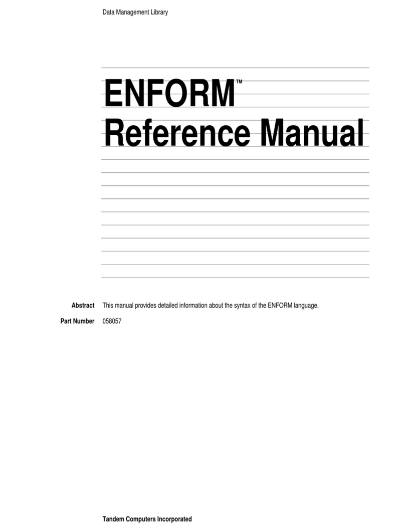Tandem ENFORM 058057 Reference manual Tandem ENFORM 058057 Reference manual