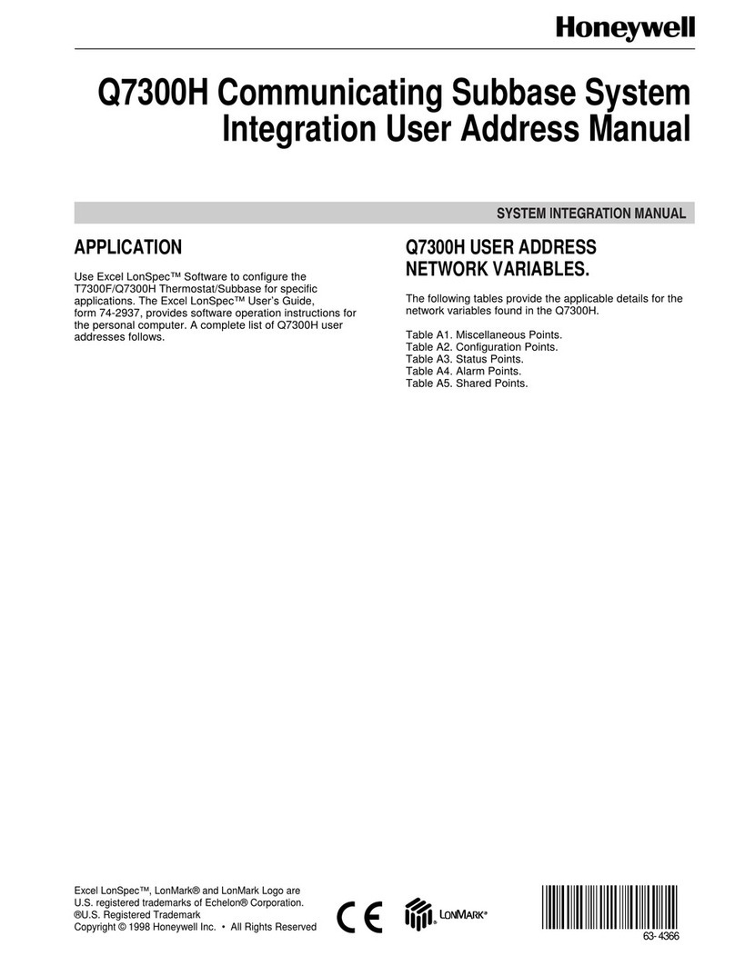 Honeywell TRADELINE Q7300H Series Quick setup guide