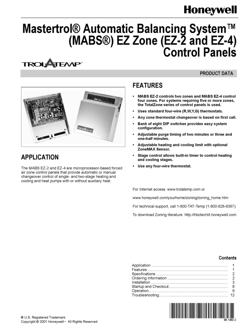 Honeywell TrolaTemp MABS EZ-2 Operation manual