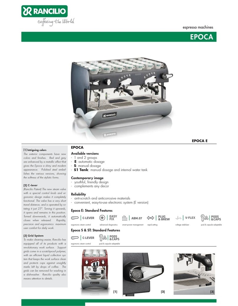 Rancilio EPOCA E User manual