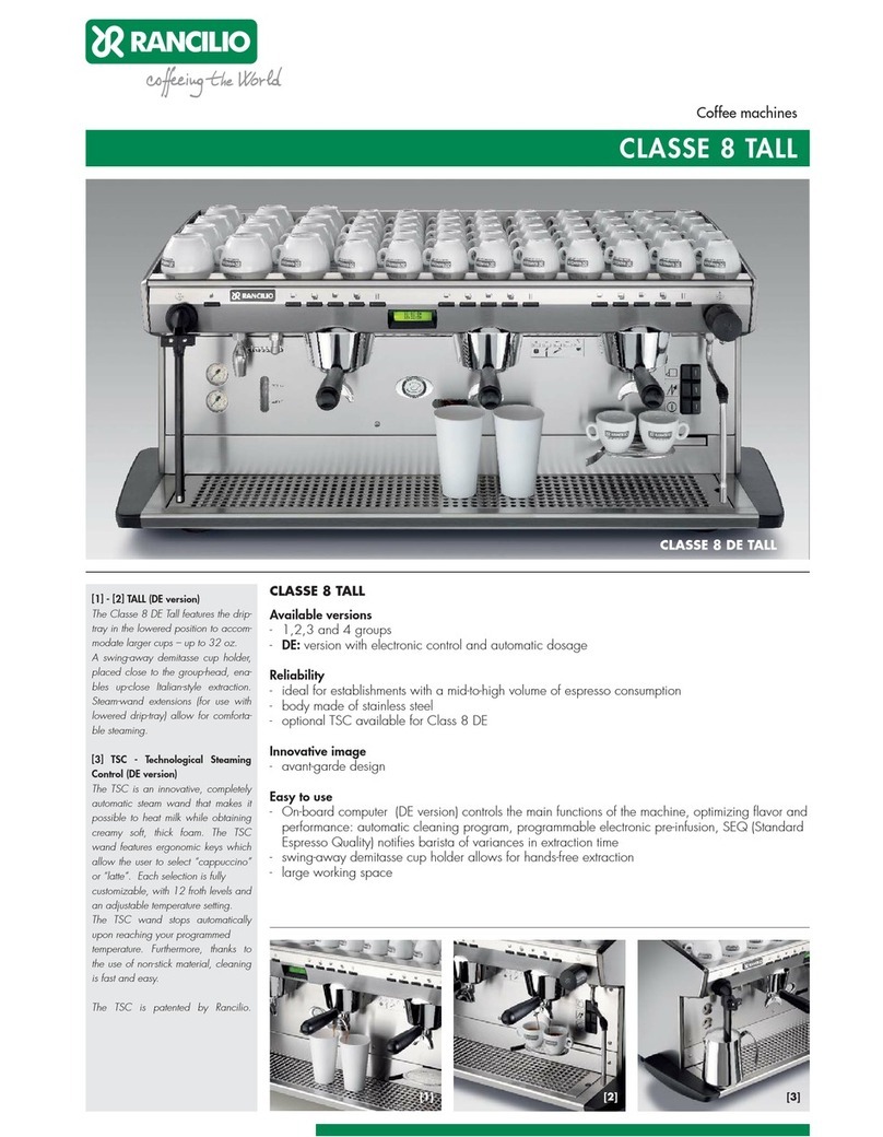 Rancilio Classe 8 DE User manual