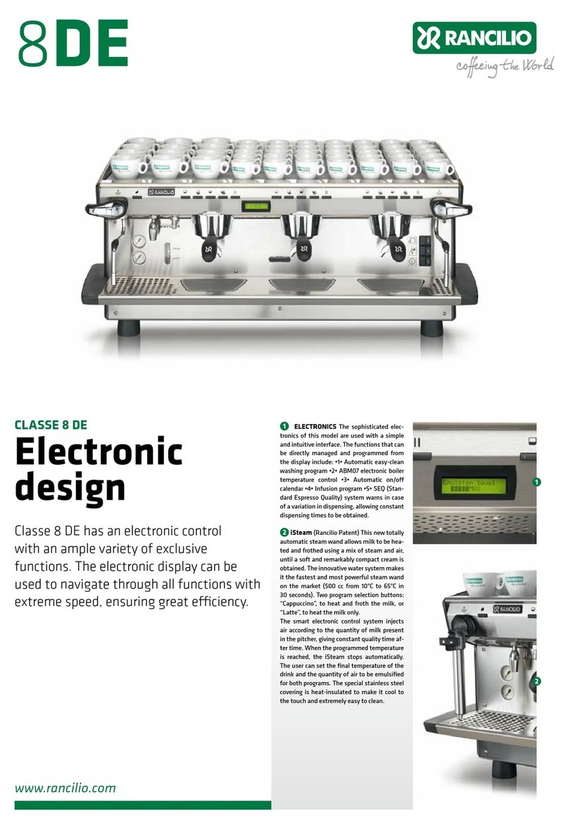 Rancilio Classe 8 DE User manual