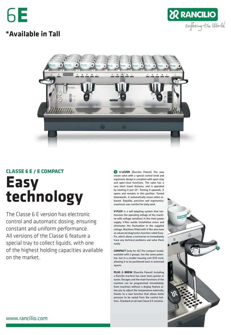 Rancilio Classe 6 E User manual