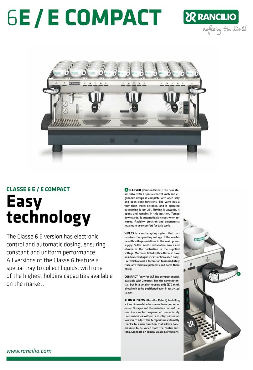 Rancilio Classe 6 E User manual