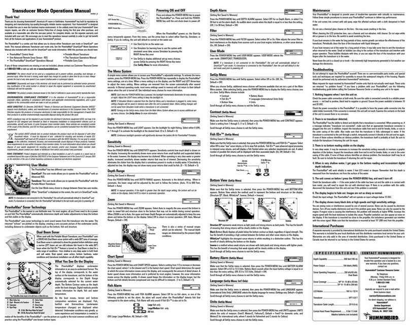 Humminbird Fishfinder User manual