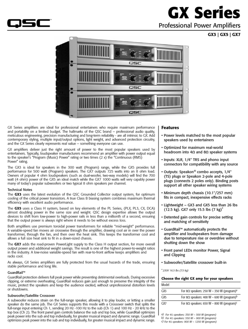 QSC GX3 User manual