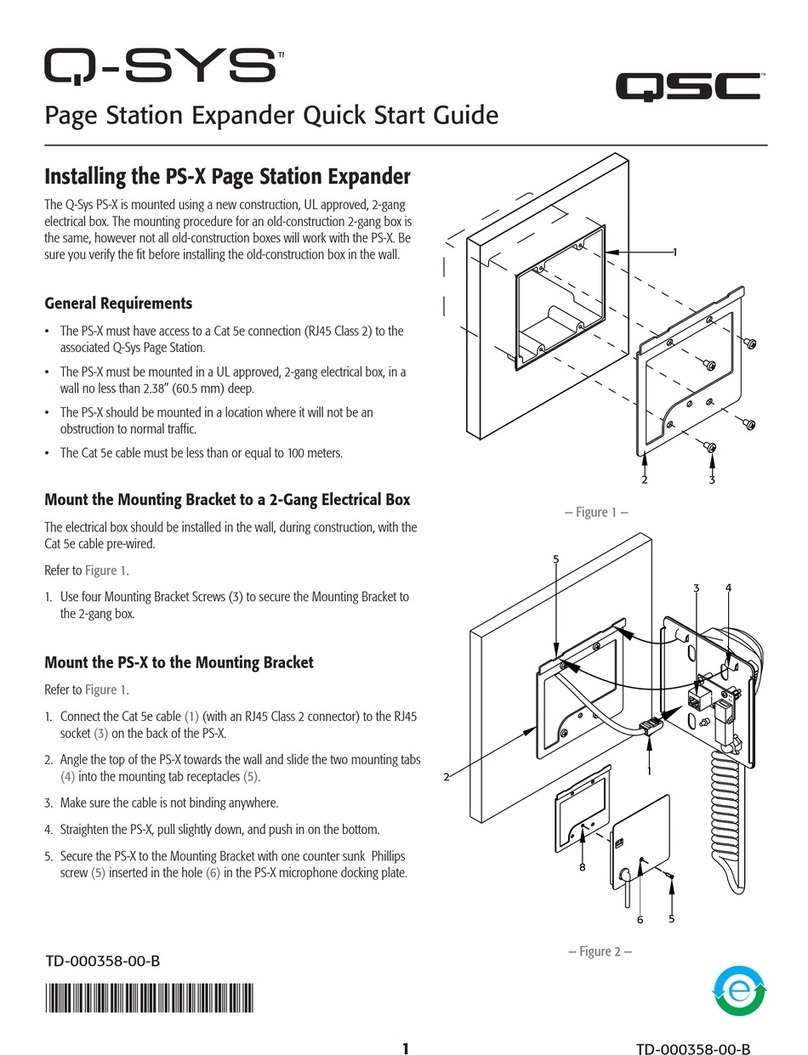 QSC Q-SYS PS-X quick start guide