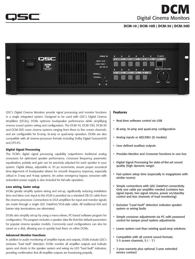 QSC DCM 10 User manual