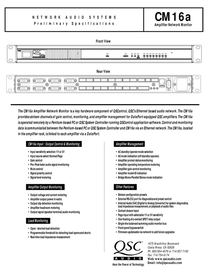 QSC CM16a User manual
