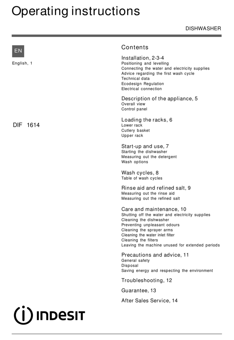 Indesit DIF 1614 operating instructions