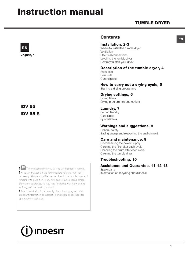 Indesit IDV 65 User manual