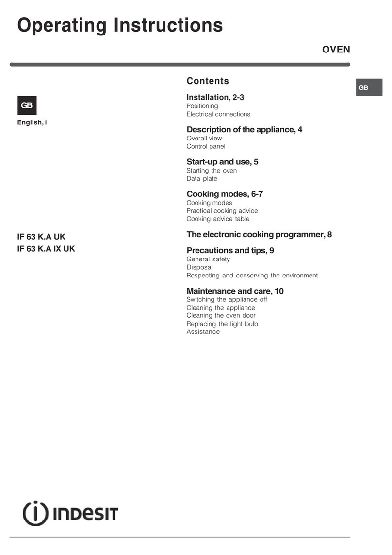 Indesit IF 63 K.A IX UK operating instructions