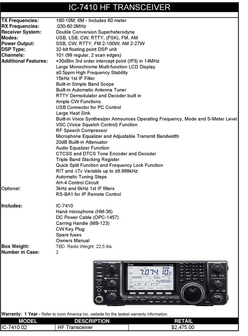 Icom IC-7410 Accessories