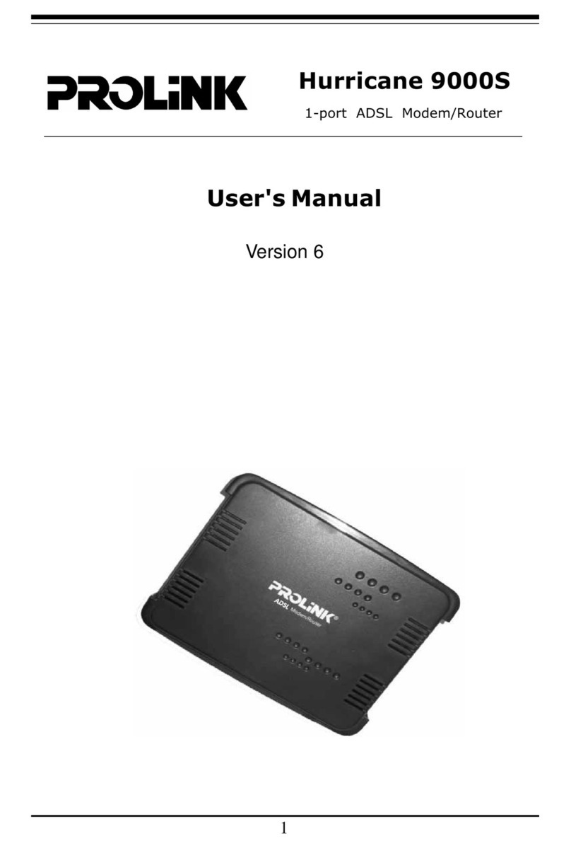PROLiNK Hurricane 9000S User manual PROLiNK Hurricane 9000S User manual