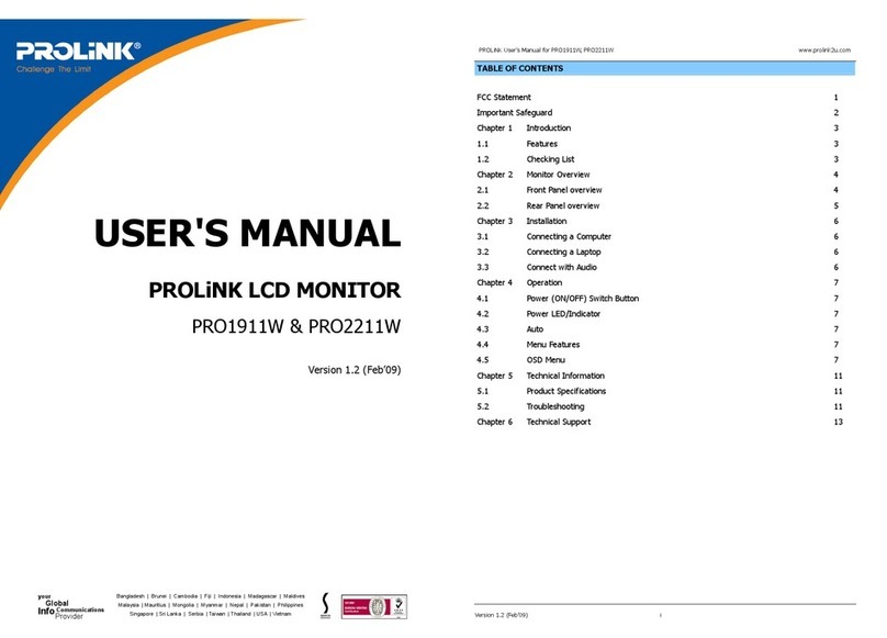 PROLiNK PRO1911W User manual