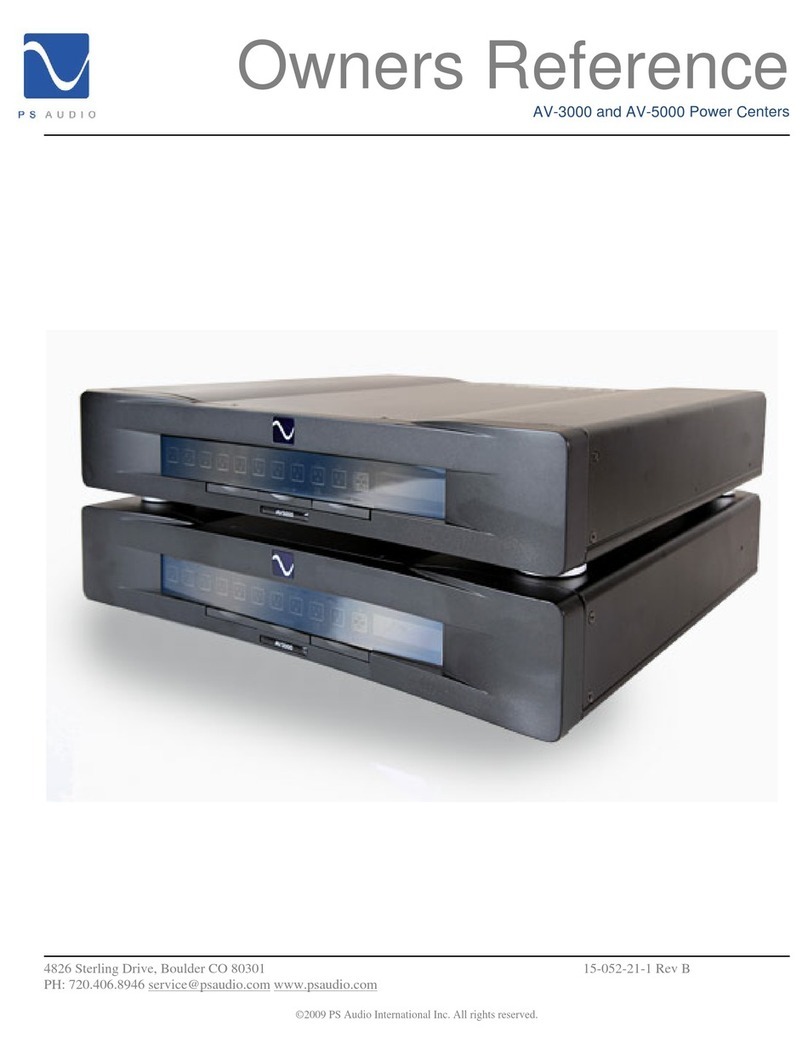 PS Audio AV-3000 Owner's reference