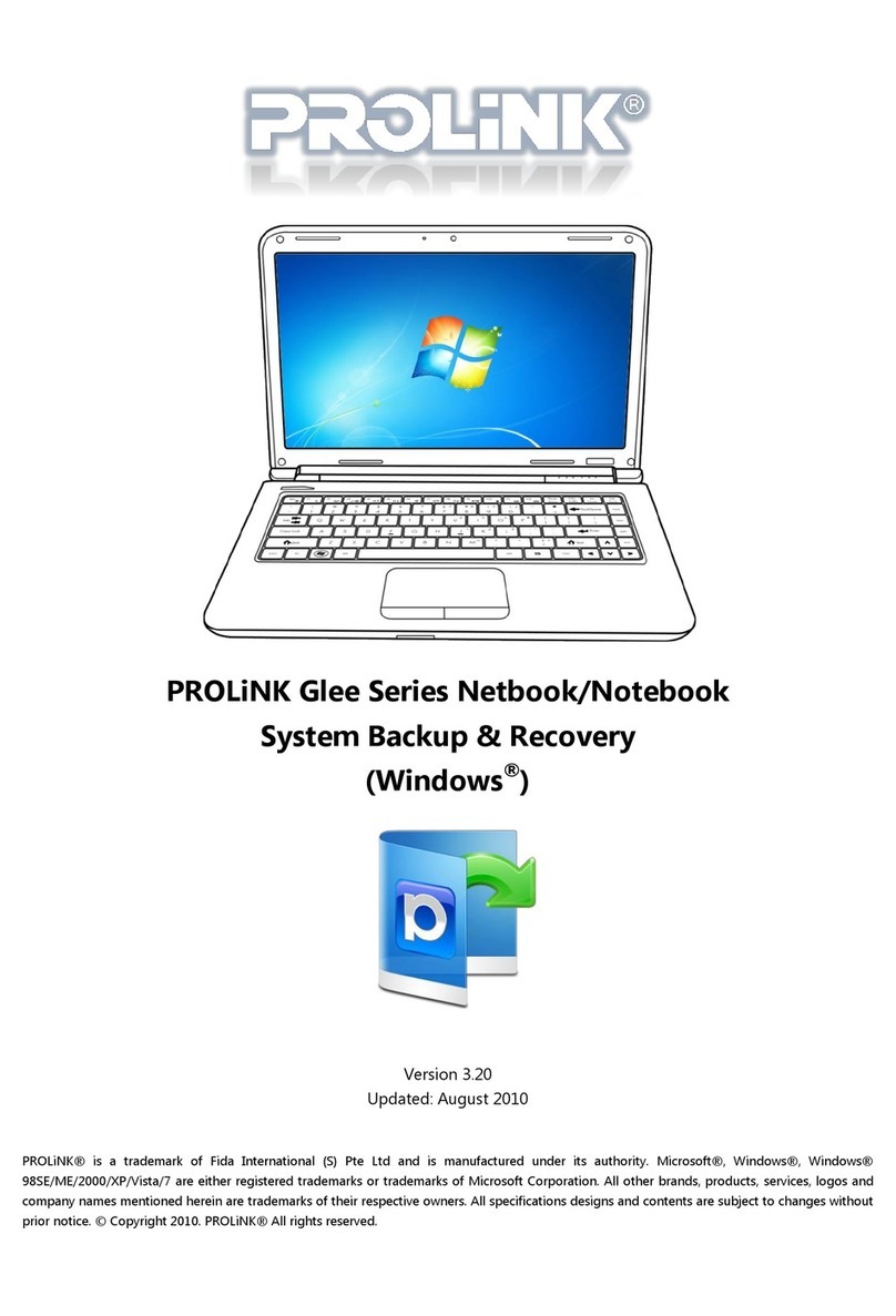 PROLiNK Glee Series System backup & recovery