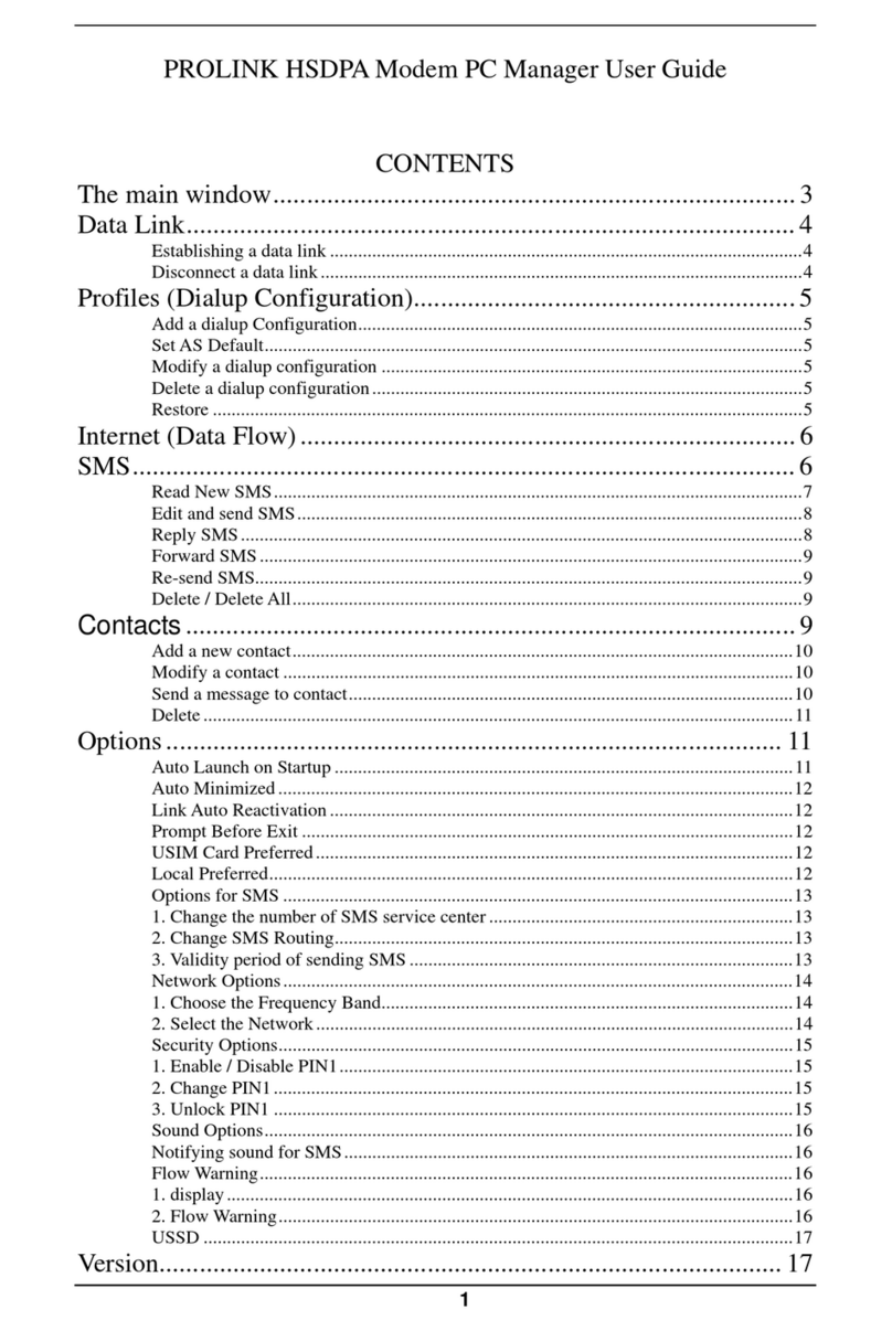 PROLiNK HSDPA User manual PROLiNK HSDPA User manual