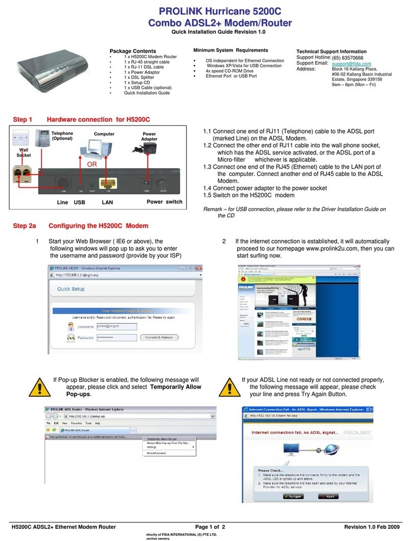 PROLiNK Hurricane 5200C User manual PROLiNK Hurricane 5200C User manual