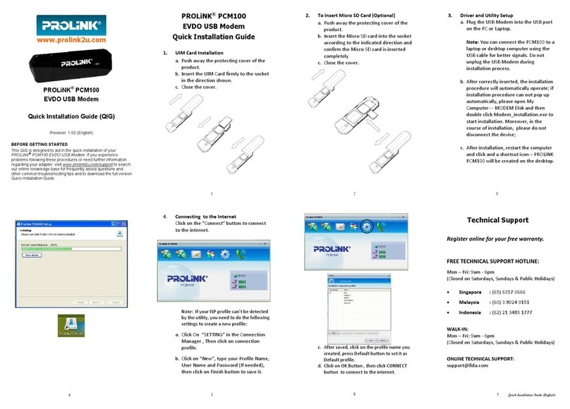 PROLiNK PCM100 User manual PROLiNK PCM100 User manual