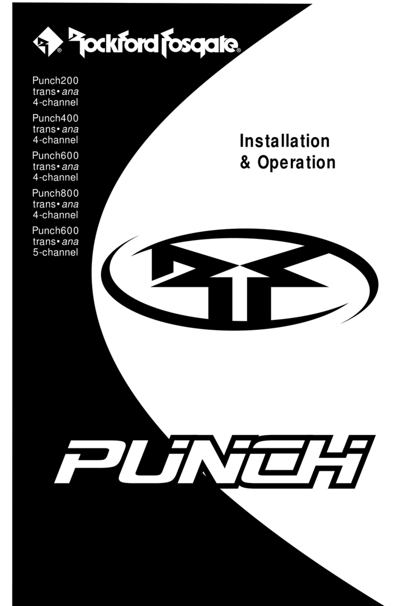 Rockford Fosgate Punch200 trans ana 4-channel Installation & operation Rockford Fosgate Punch200 trans ana 4-channel Installation & operation