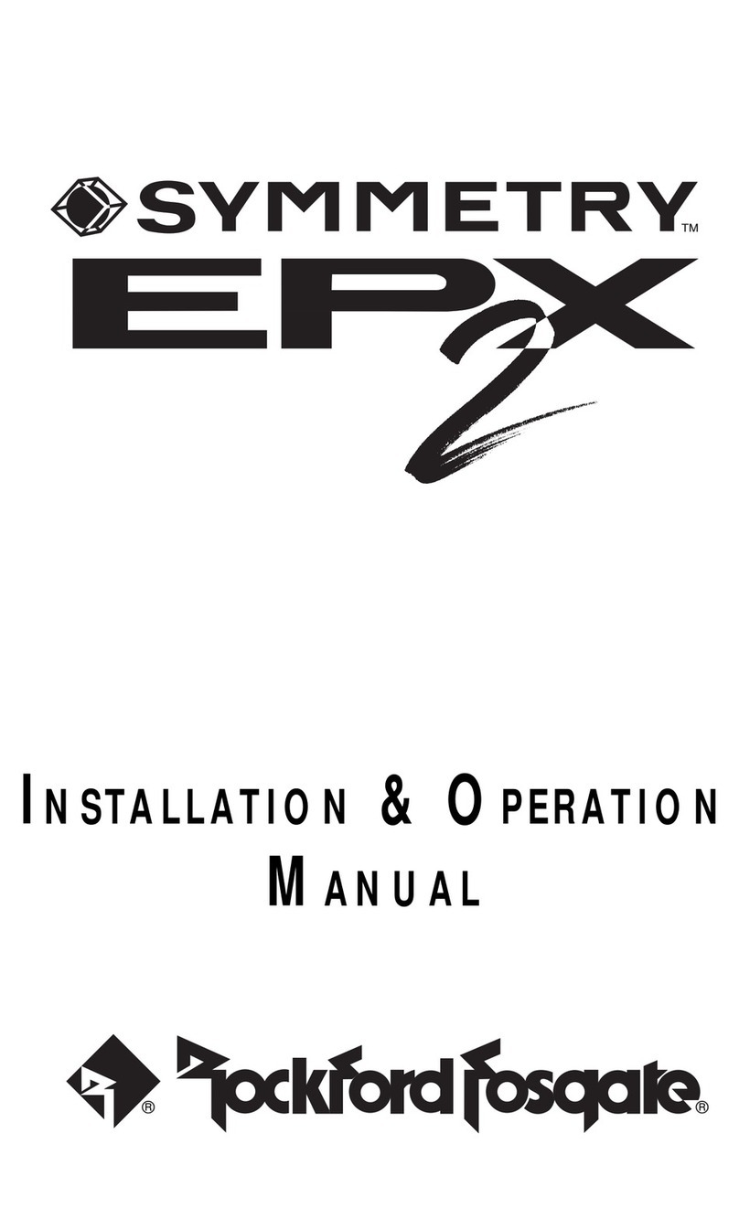 Rockford Fosgate SYMMETRY EPX2 Installation & operation manual