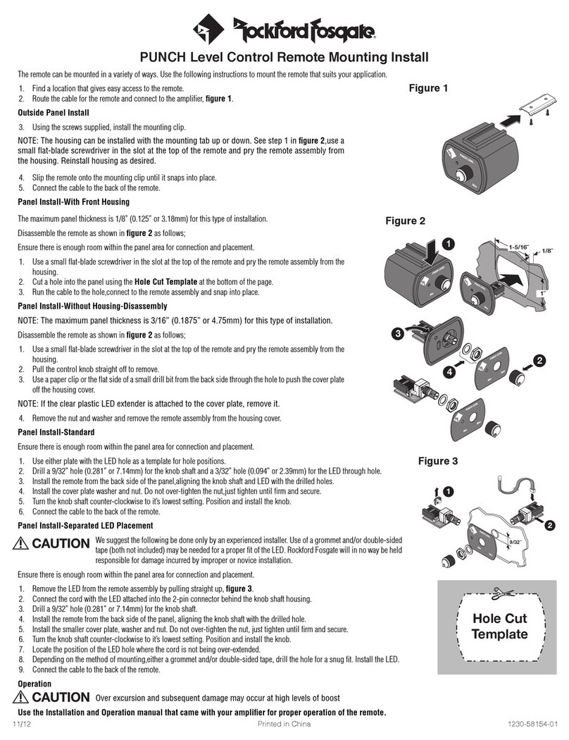 Rockford Fosgate PUNCH Level Control Remote Install Rockford Fosgate PUNCH Level Control Remote Install