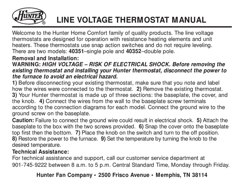 Hunter 40351 User manual
