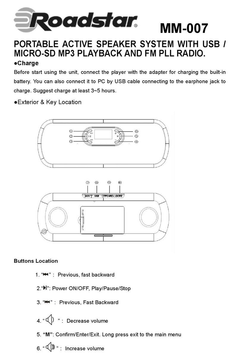 Roadstar MM-007 instruction manual