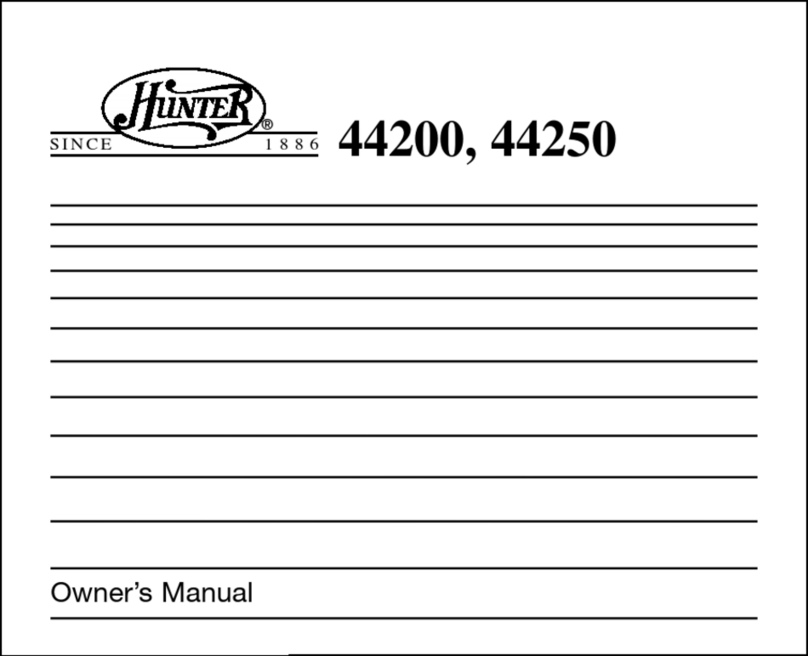 Hunter 44200 owner's manual