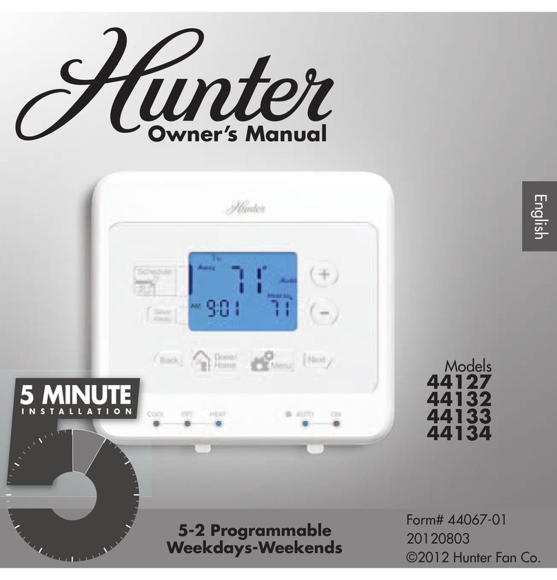 Hunter 44127 owner's manual