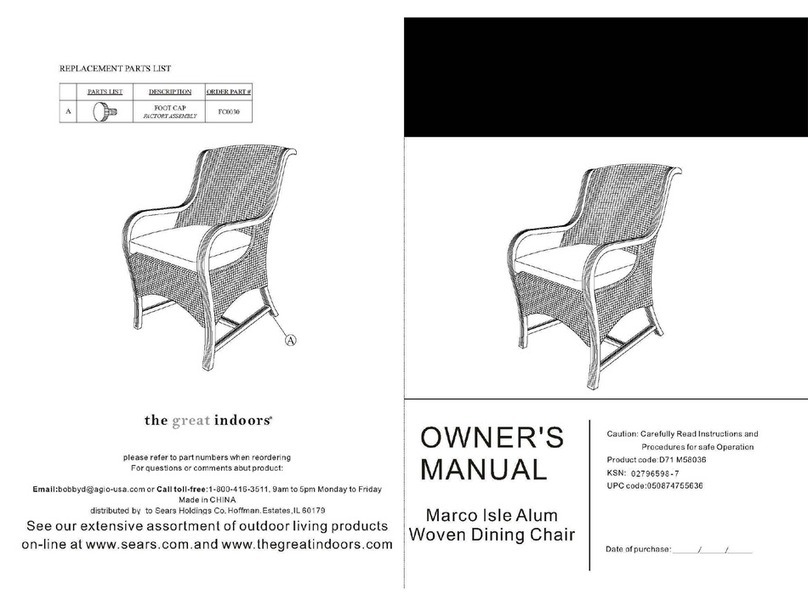 The Great Indoors D71 M58036 owner's manual