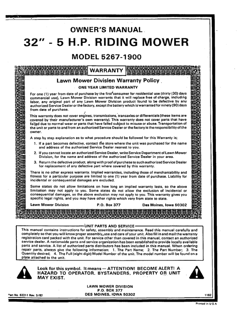 Tecumseh 5267-1900 owner's manual