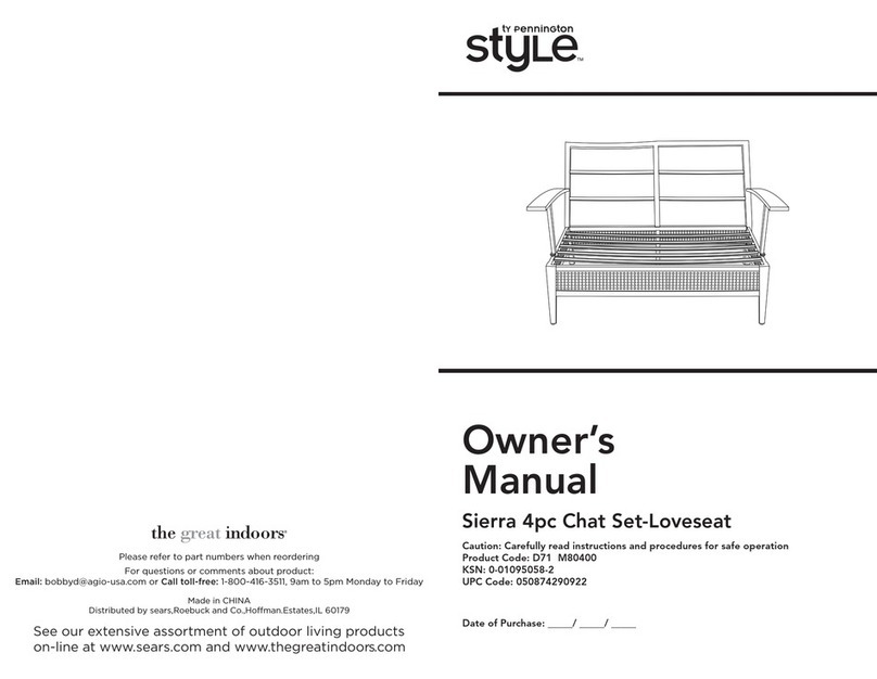 The Great Indoors D71 M80400 owner's manual