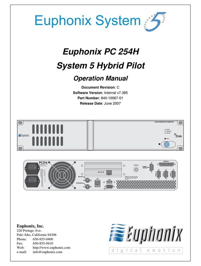 Euphonix System 5 PC 254H User manual