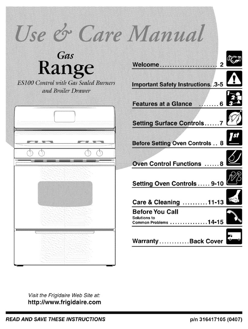 Frigidaire TGF320DWC Use & care manual