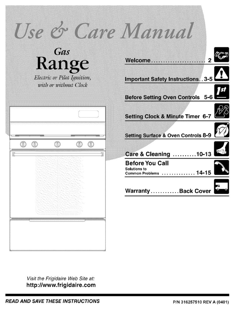 Frigidaire TGF317DWC User manual Frigidaire TGF317DWC User manual