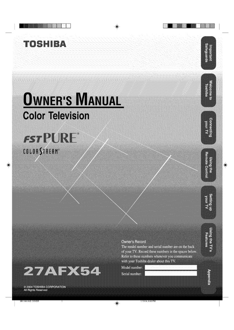 Toshiba 27AFX54 User manual Toshiba 27AFX54 User manual