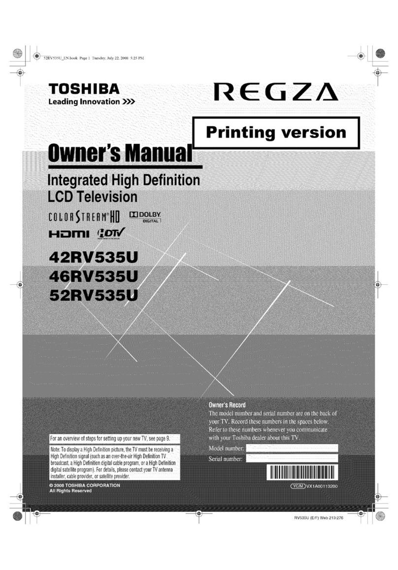 Toshiba REGZA 52RV535U User manual