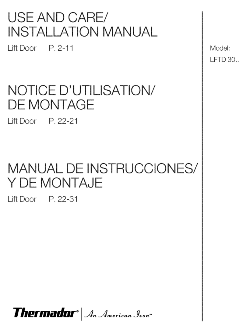 Thermador LFTD30 Series Use and care/ Operating instructions