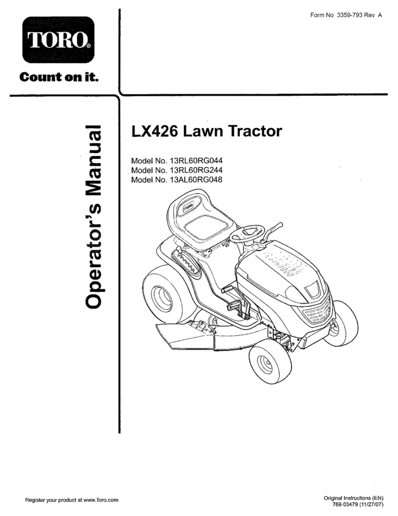 Toro LX426 User manual