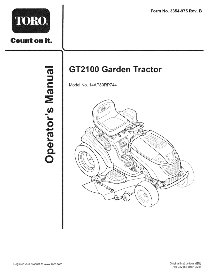 Toro GT2100 User manual