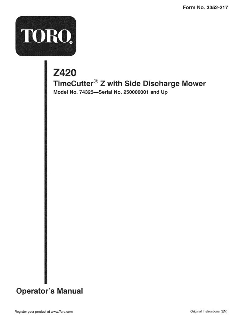 Toro TimeCutter Z420 User manual Toro TimeCutter Z420 User manual
