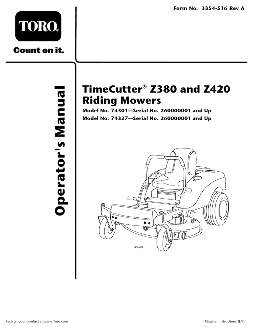 Toro TimeCutter Z380 Operator's manual