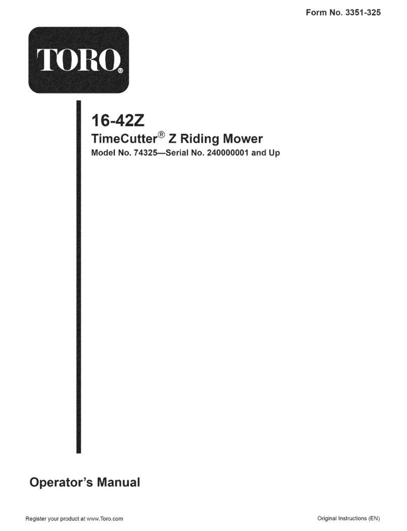 Toro TimeCutter 16-42Z User manual