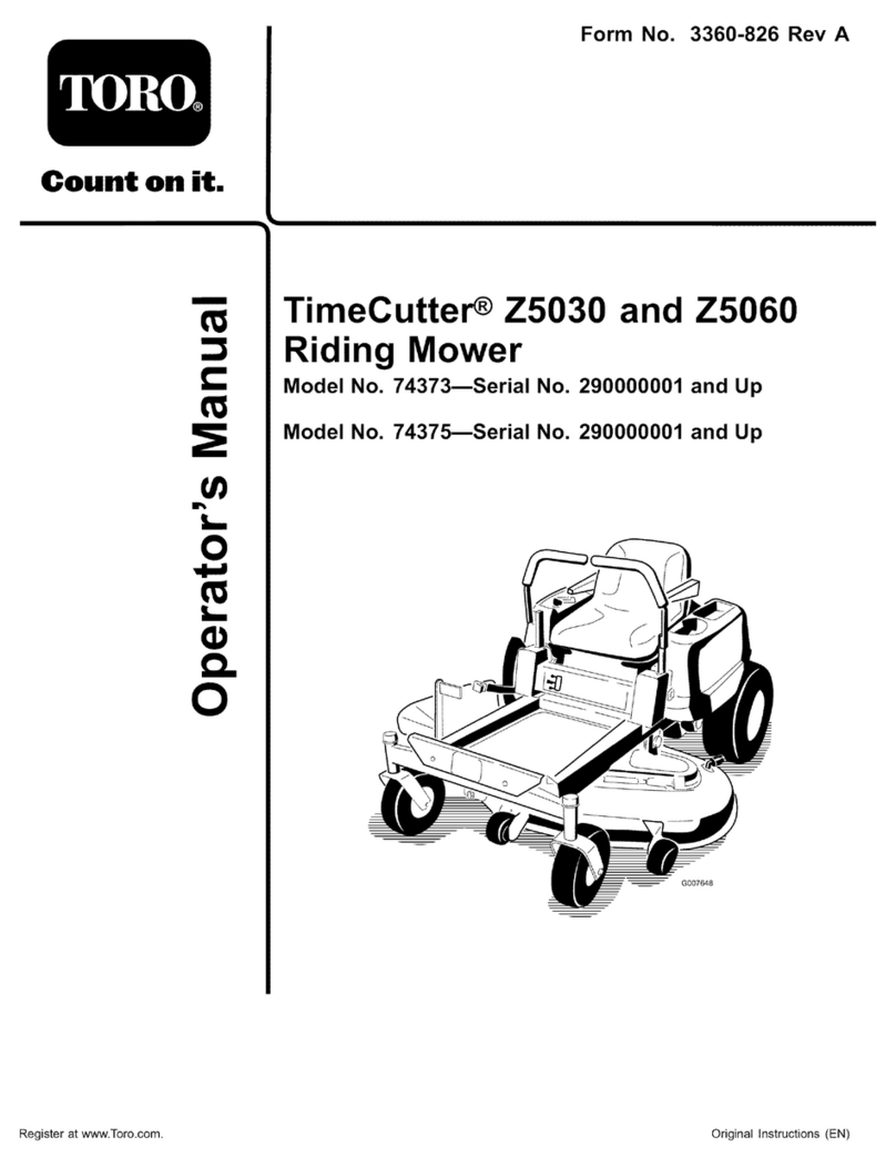 Toro TimeCutter Z5030 User manual