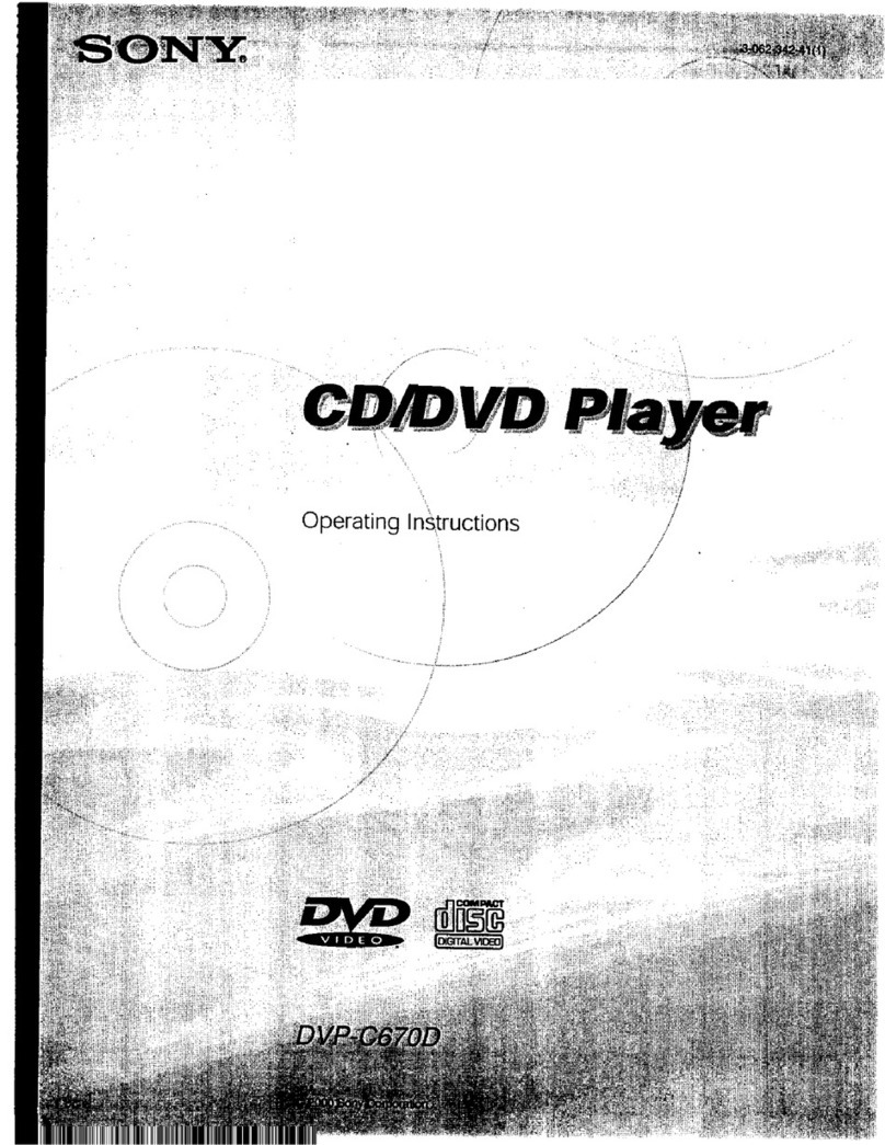 Sony DVP-C670D - Cd/dvd Player operating instructions
