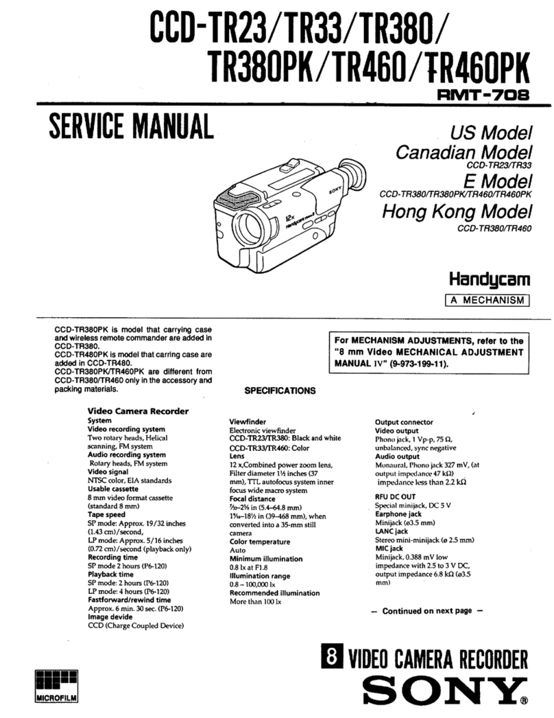 Sony Handycam CCD-TR33 User manual